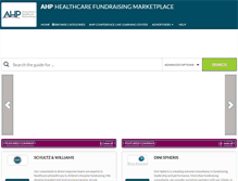 Tablet Screenshot of healthcarefundraisingmarketplace.com